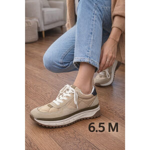 Madewell MWL Kickoff Trainer Sneakers Beige Suede Womens 6.5 / Mens 5